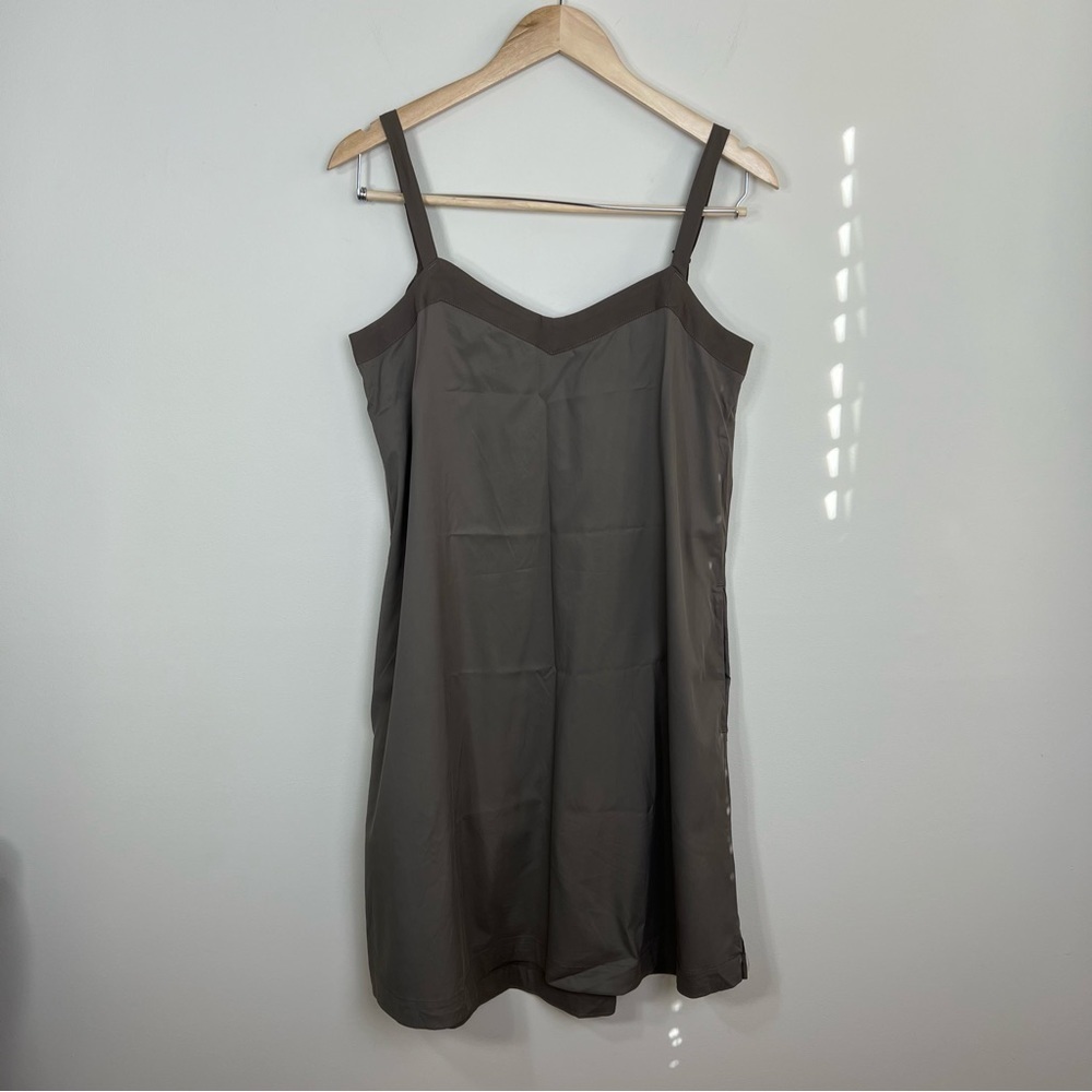 Evelyn & Bobbie High Low Lounge Slip‎ Dress in Brown - Picture 4 of 13